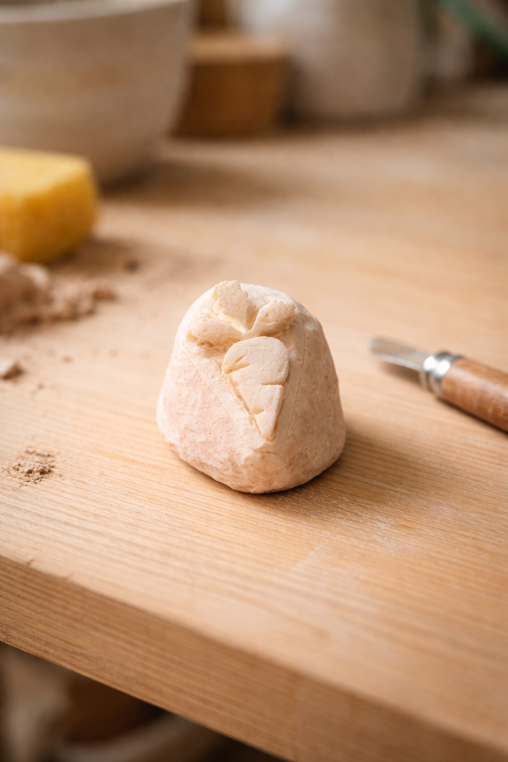 Reusable Pottery Sponge Stamp – Ceramic Clay Carrot Stamp Tool for Pottery Decoration