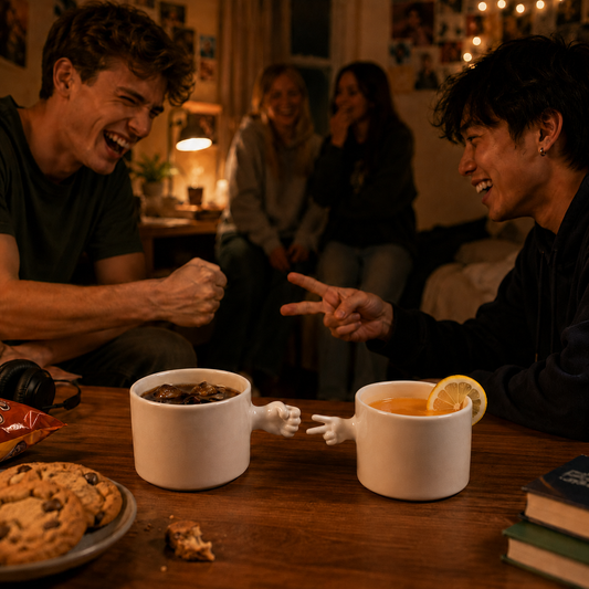 Rock Paper Scissors Ceramic Game Cup Set for New Flatmates