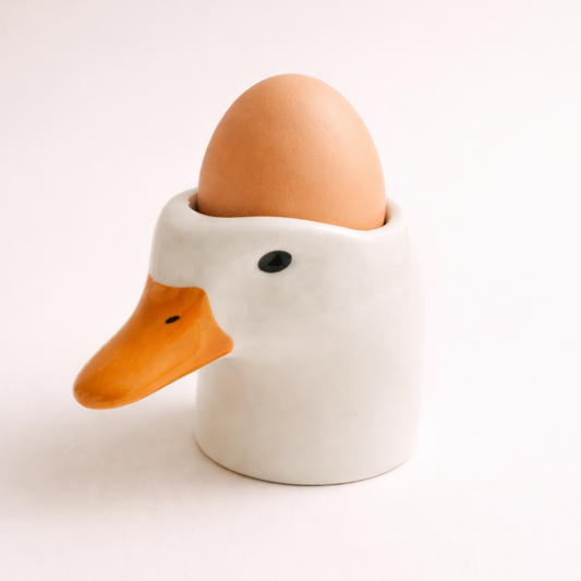 A Ceramic Duck Egg Cup – Handmade Breakfast Egg Holder